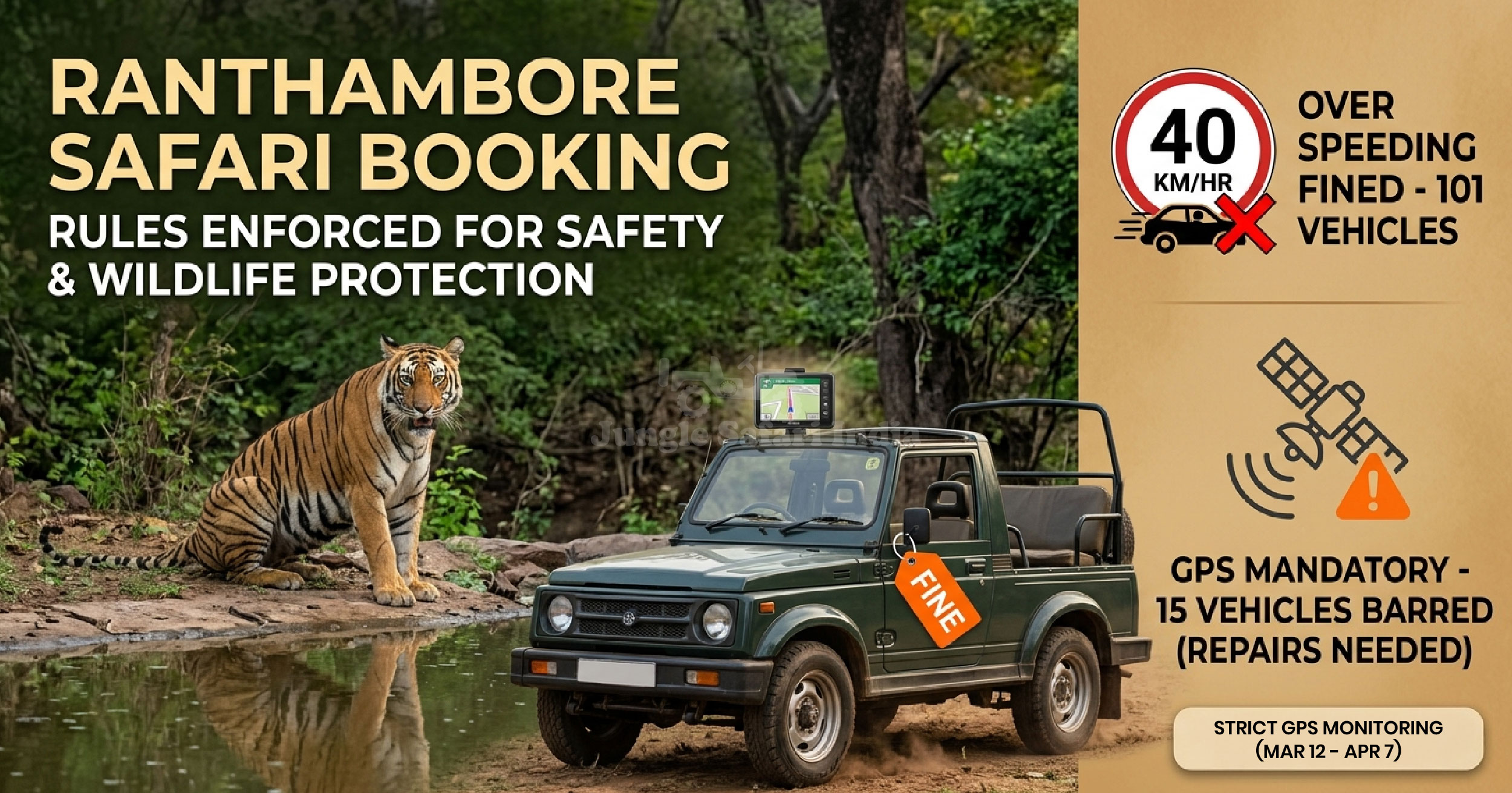 Ranthambore Safari Vehicles Fined for Rule Violations